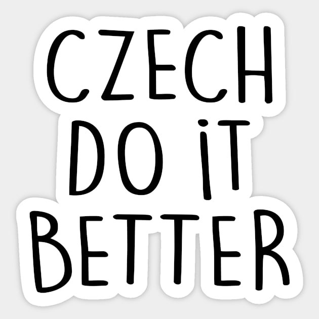 CZECH DO IT BETTER Sticker by eyesblau